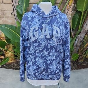 Gap x Loveshackfancy Blue Floral hoodie Small